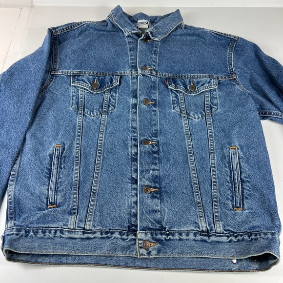 VTG Levi's Denim Jacket Extra Large Blue Trucker Type 3 Button Up 70507-0389 - Picture 5 of 14